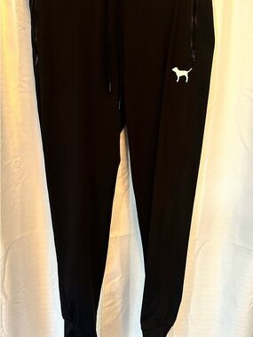 NWOT PINK Victoria's Secret Black Joggers